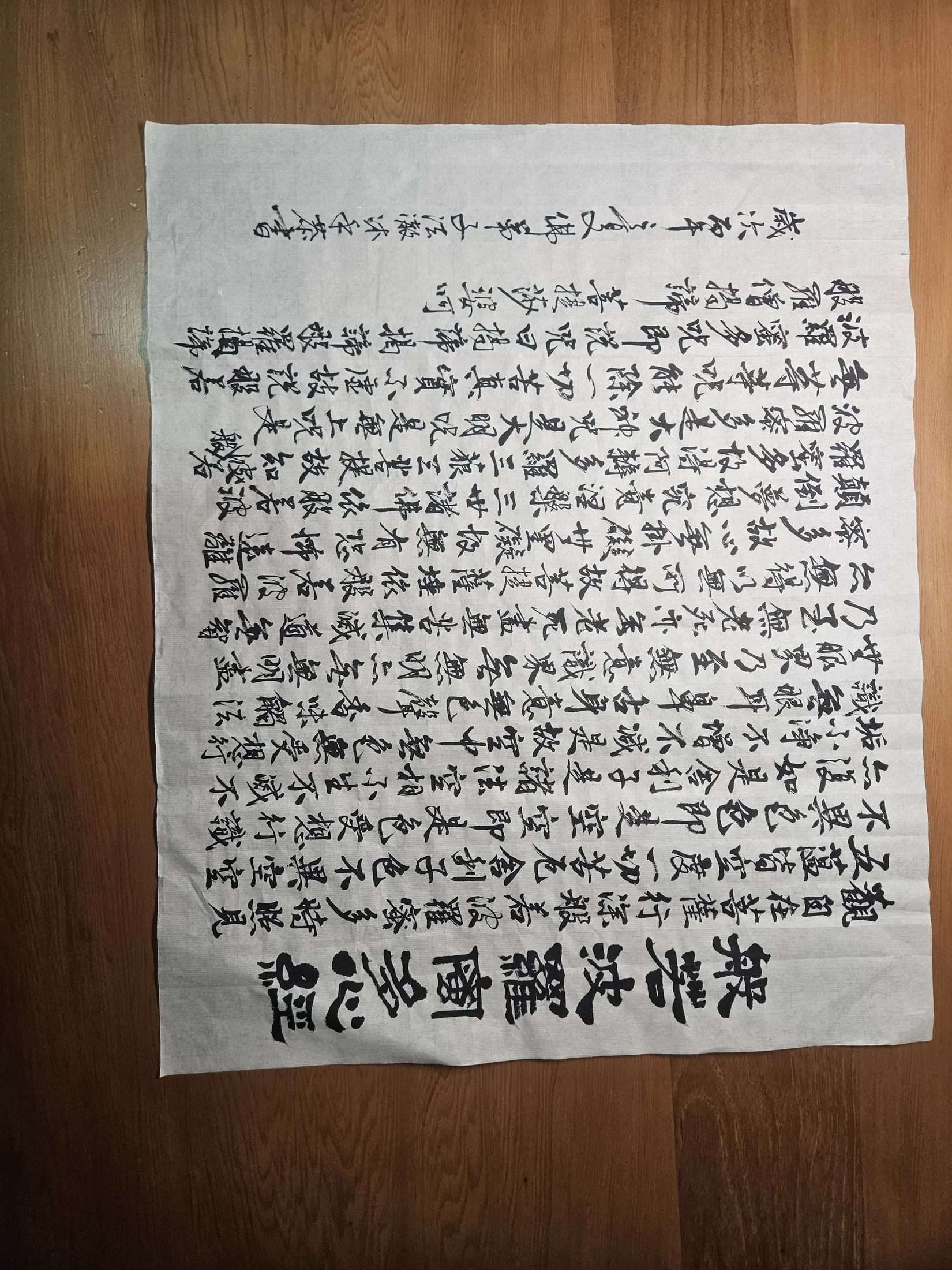 般若波羅蜜多心經・行楷版(書體待核)